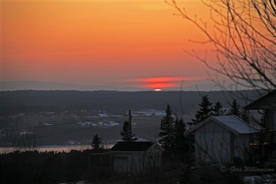 Solnedgång från Åkre