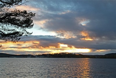 Solnedgång vid Gällö